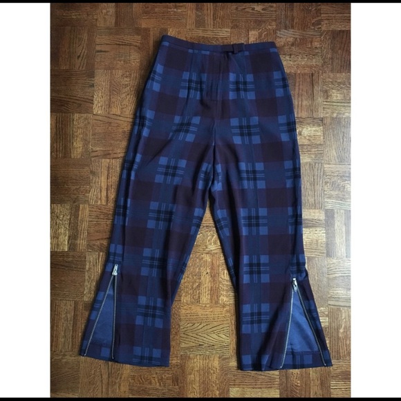 Aritzia Babaton Plaid Crop Pants - Picture 1 of 5